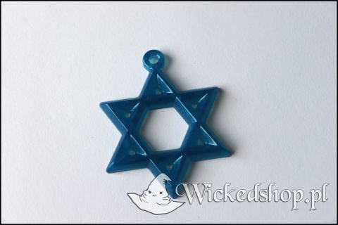 Amulet Heksagram - Pieczęć Salomona - Niebieska