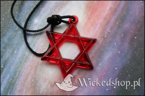 Amulet Heksagram - Pieczęć Salomona - Mocna Czerwień