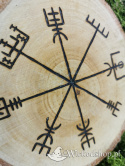 Drewniana Podkładka Vegvisir - Kompas Wikingów - Duża - ręcznie robiona
