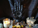 Magiczna Czarna Mantryczna Dłoń z tajemniczymi znakami - Duża