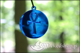 Okrągły Amulet Ankh - Cosmic Blue