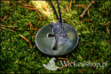 Okrągły Amulet Ankh - Gwiezdna Czerń