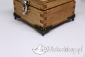 Drewniana szkatułka rękodzielnicza - Pentakl - Pentagram