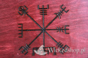 Duża Drewniana Szkatułka Rękodzielnicza - Vegvisir - Kompas Vikingów