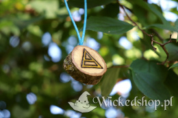 Naszyjnik rękodzielniczy Żywioł Powietrza - symbol alchemiczny - amulet