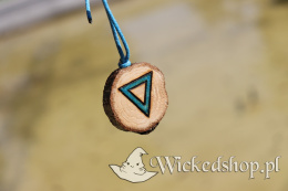 Naszyjnik rękodzielniczy Żywioł Wody - symbol alchemiczny - amulet