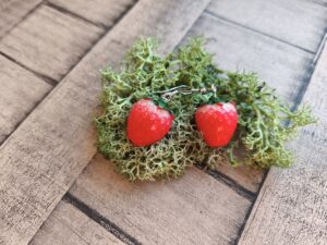 Kolczyki truskawki truskaweczki