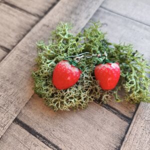 Kolczyki truskawki truskaweczki