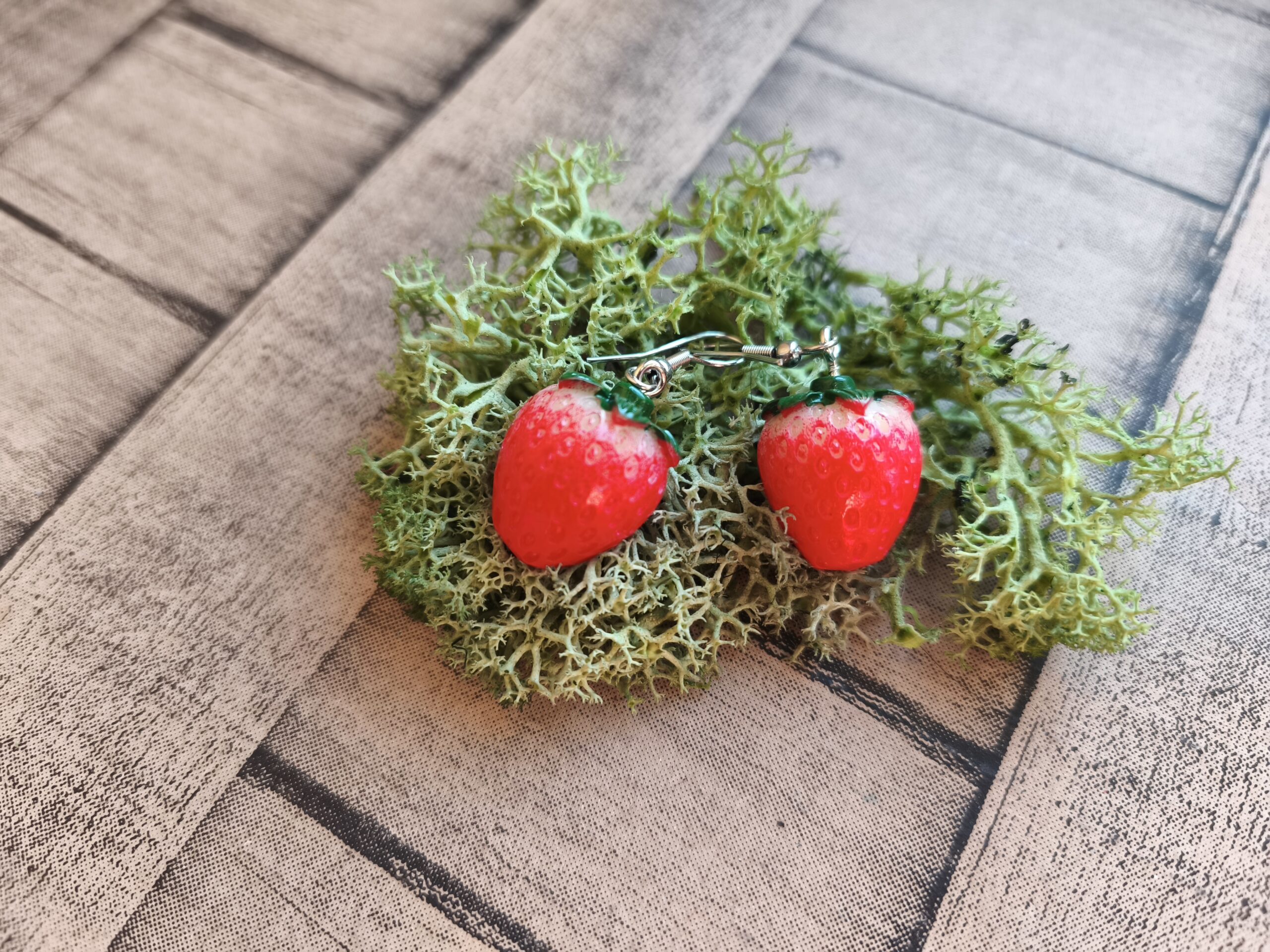Kolczyki truskawki truskaweczki