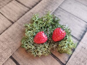 Kolczyki na lato - truskawki, truskaweczki