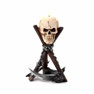 Świecznik Czaszka z Kosami - Tealight