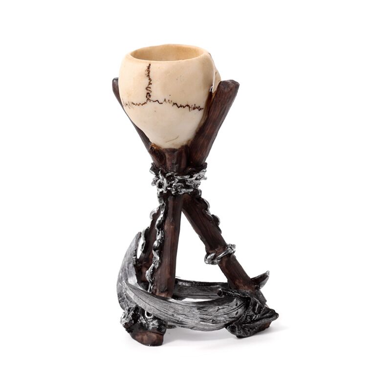 Świecznik Czaszka z Kosami - Tealight