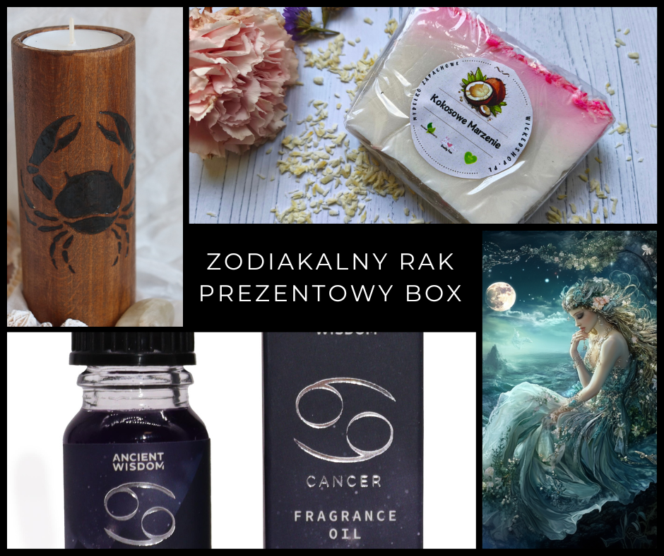 Zodiakalny Rak - Magical Cancer Box - Zestaw Prezentowy dla Wiedźmy lub Maga - spod znaku Raka