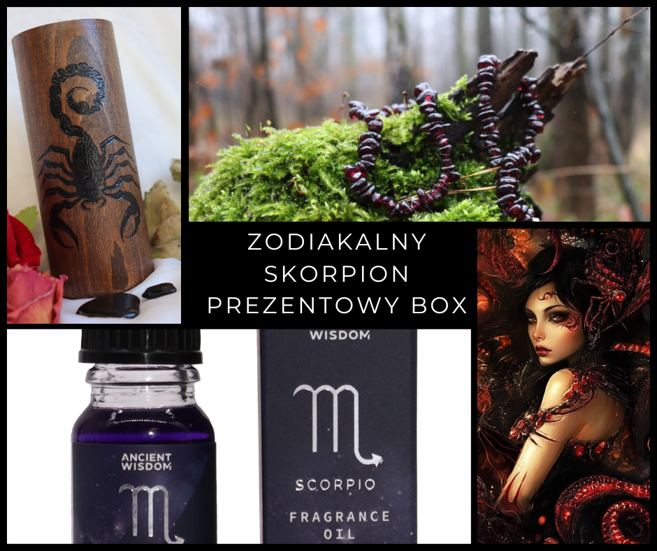 Zodiakalny Skorpion- Scorpio Box - Zestaw Prezentowy dla Wiedźmy lub Maga - spod znaku Skorpiona