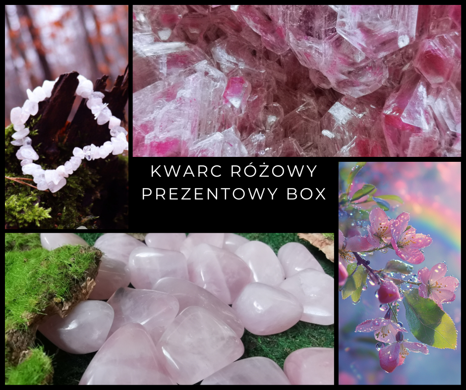 Kryształowy Box - Kwarc Różowy - Zestaw Prezentowy