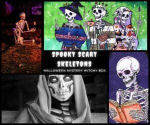 Spooky Box - Zestaw Prezentowy dla Czarownicy - Mystery Witchy Halloween Box! Temat: Spooky Scary Skeletons - Szkielety, Czaszki, Kości