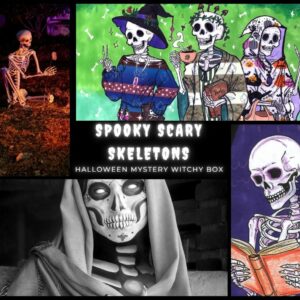 Spooky Box - Zestaw Prezentowy dla Czarownicy - Mystery Witchy Halloween Box! Temat: Spooky Scary Skeletons - Szkielety, Czaszki, Kości